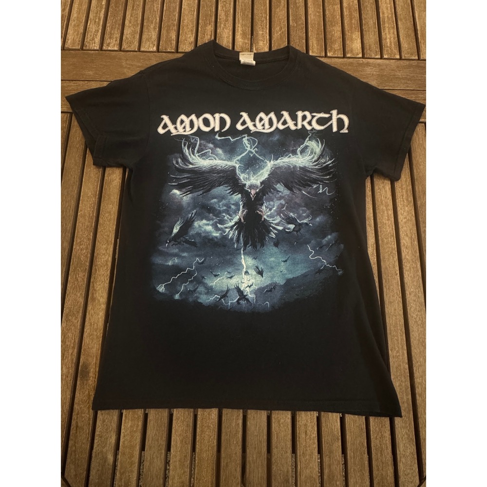 Amon Amarth Raven's Flight T Shirt Mens Small Black Viking Death Metal Band Tee